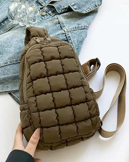 Quilted Nylon Crossbody Bag