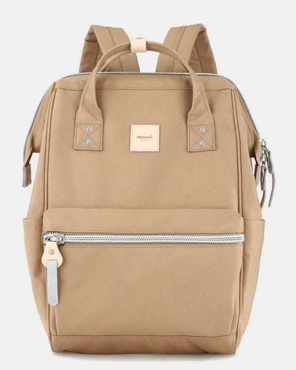 Himawari Water Resistant Canvas Backpack Bag with Side Pockets Camel One Size
