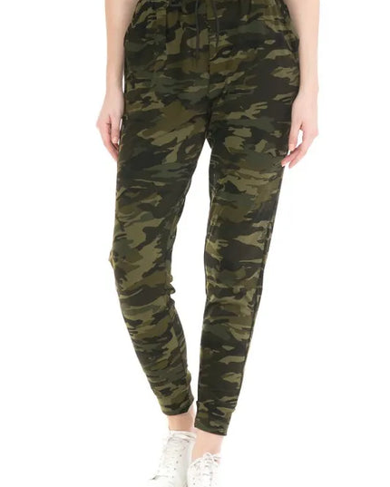 Leggings Depot Full Size Buttery Soft Joggers with Drawstring Plus Size MULTI