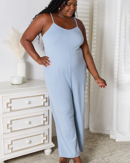 Basic Bae Full Size Spaghetti Strap V-Neck Jumpsuit
