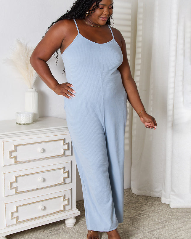 Basic Bae Full Size Spaghetti Strap V-Neck Jumpsuit