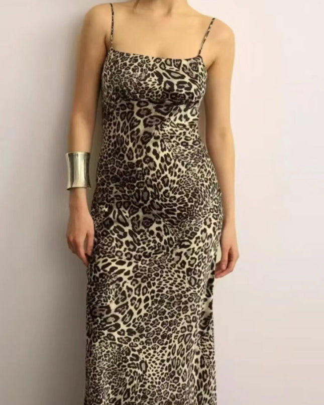 Leopard Print Cami Maxi Dress 