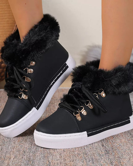 Round Toe Platform Boots