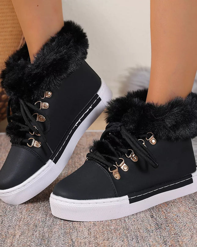 Round Toe Platform Boots