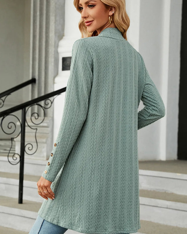 Open Front Long Sleeve Cardigan