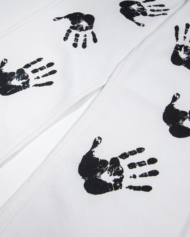 Men's Handprint Pattern Jeans