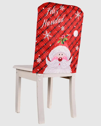 Christmas Chair Cover Deep Red One Size