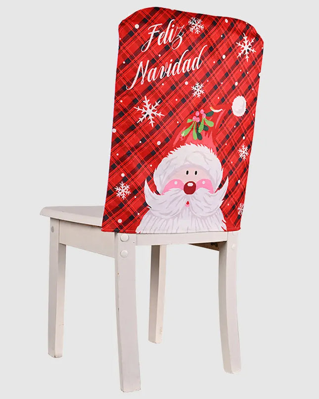 Christmas Chair Cover Deep Red One Size