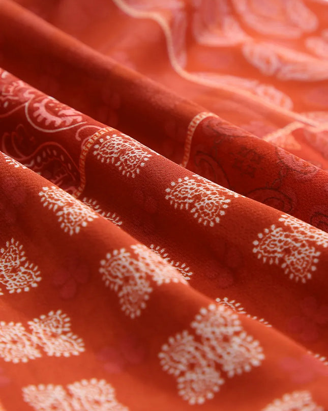 Printed Drawstring Midi Skirt