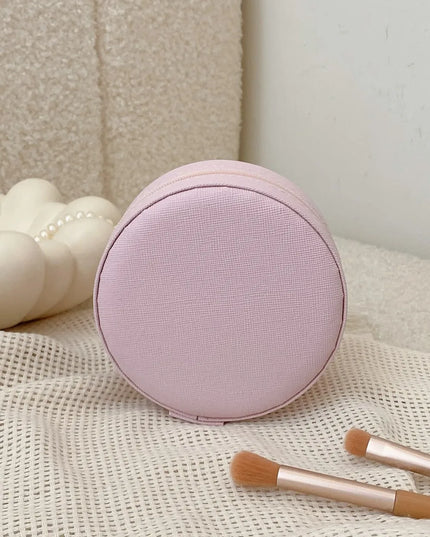 PU Leather Jewelry Storage Box Blush Pink One Size