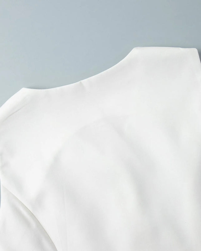 V-Neck Vest and Pants Two-Piece Blazer Set