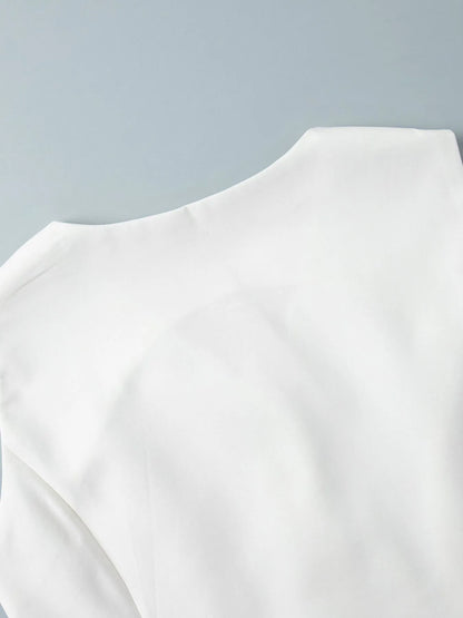 V-Neck Vest and Pants Two-Piece Blazer Set