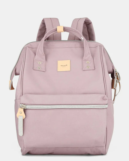 Himawari Water Resistant Canvas Backpack Bag with Side Pockets Light Mauve One Size