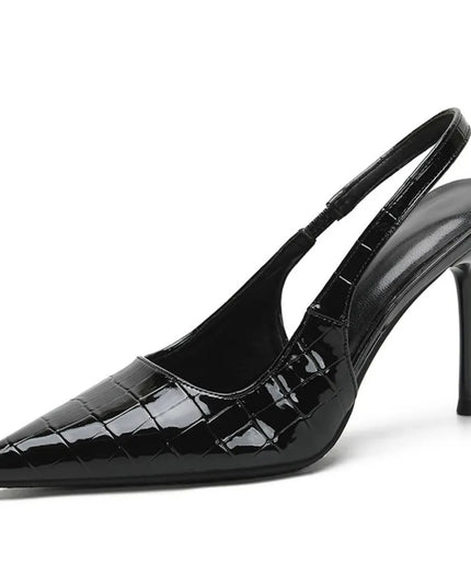 Point Toe Stiletto Slingback Pumps 