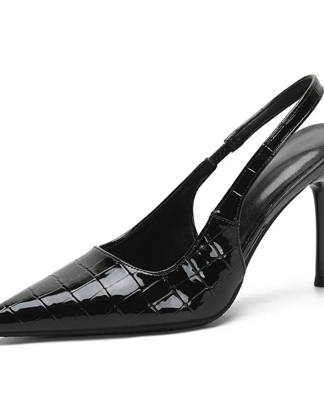 Point Toe Stiletto Slingback Pumps 