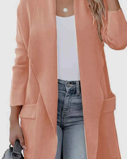 Open Front Dropped Shoulder Outerwear