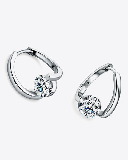 2 Carat Moissanite 925 Sterling Silver Heart Earrings