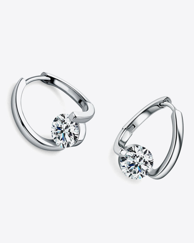 2 Carat Moissanite 925 Sterling Silver Heart Earrings