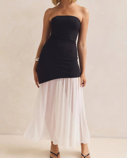 Layered Slit Tube Maxi Dress