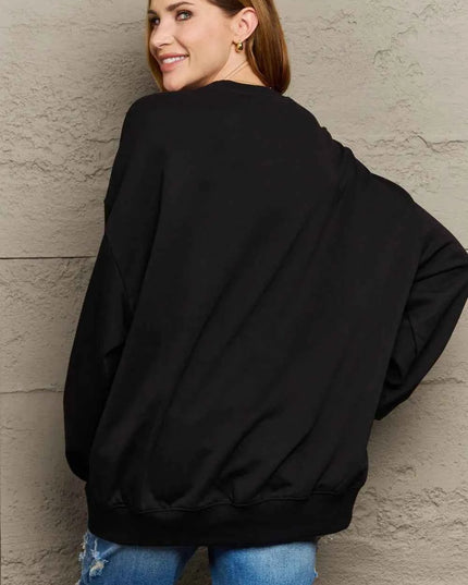 Full Size Round Neck Long Sleeve Sweatshirt