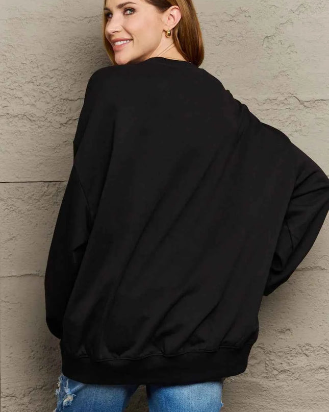 Full Size Round Neck Long Sleeve Sweatshirt