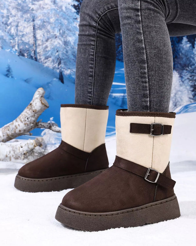 Round Toe Platform Boots