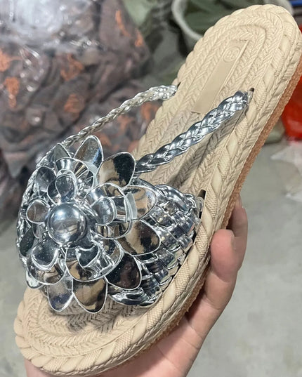 Floral Embellished Comfort Slide Sandals 