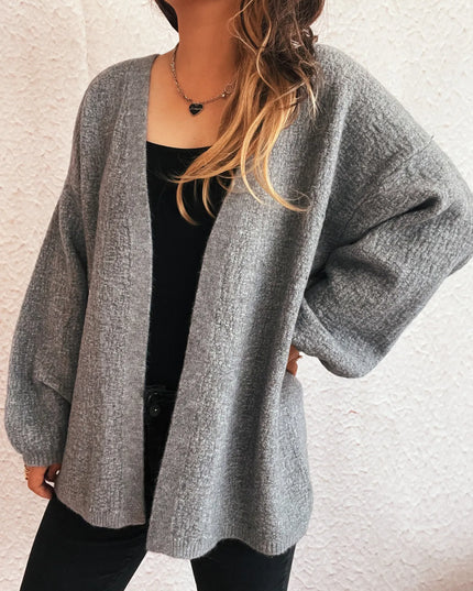 Open Front Long Sleeve Cardigan