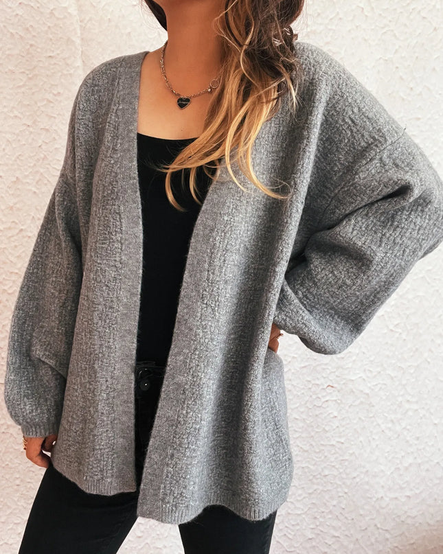 Open Front Long Sleeve Cardigan