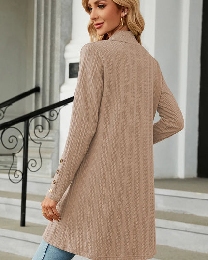 Open Front Long Sleeve Cardigan
