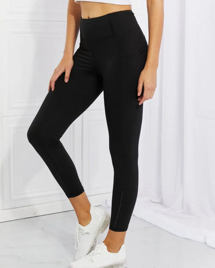 Leggings Depot Full Size Strengthen and Lengthen Reflective Dot Active Leggings