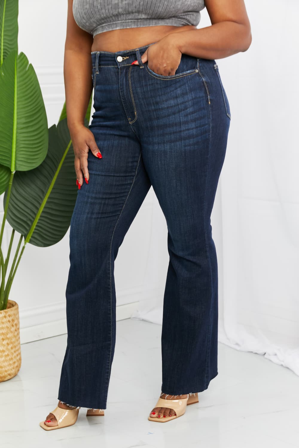 Judy Blue Full Size High Rise Flare Jeans