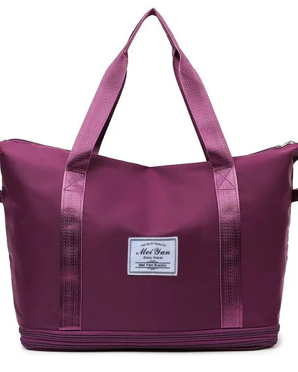 Oxford Cloth Travel Bag Plum Purple One Size