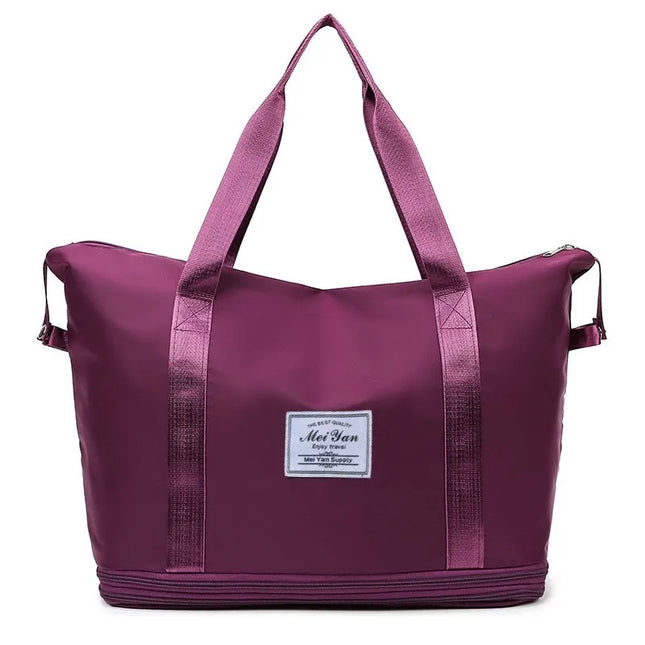 Oxford Cloth Travel Bag Plum Purple One Size