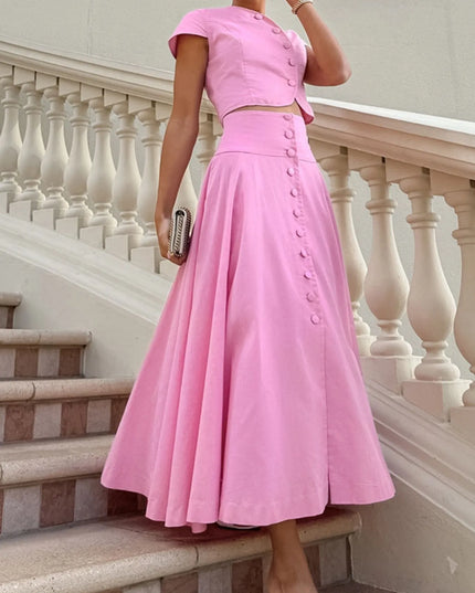 Short Sleeve Top and Skirt set