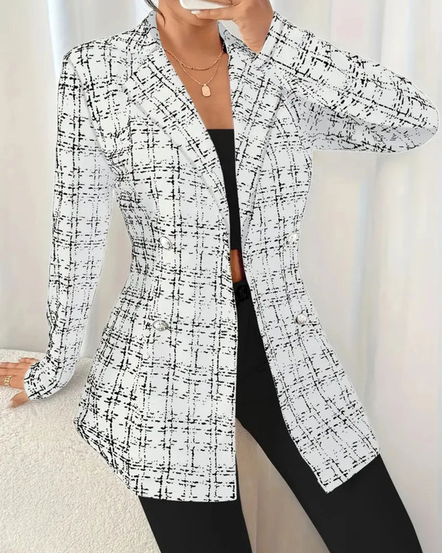 Tweed Double-Breasted Blazer