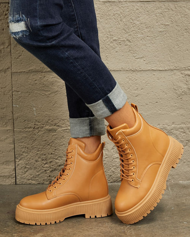East Lion Corp Platform Combat Boots