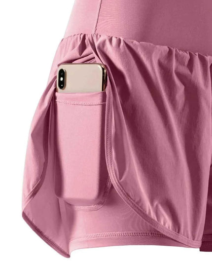 Pocketed High Waist Active Shorts