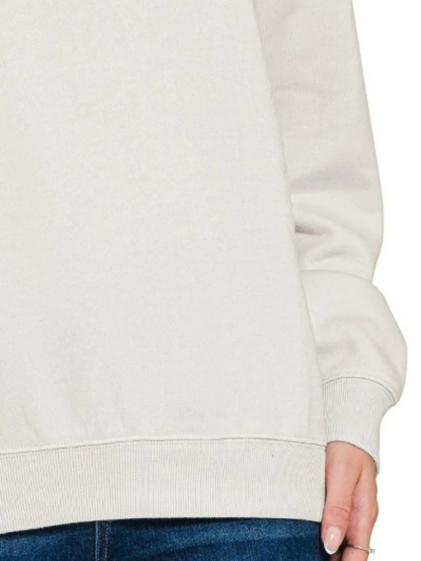 Zenana Fleece Crewneck Long Sleeve Sweatshirt