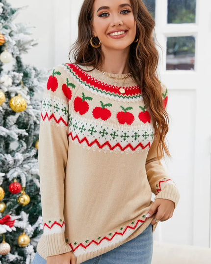Angel Wings Graphic Round Neck Long Sleeve Sweater