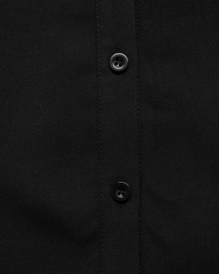 Lace Detail Button-Front Midi Shirt Dress