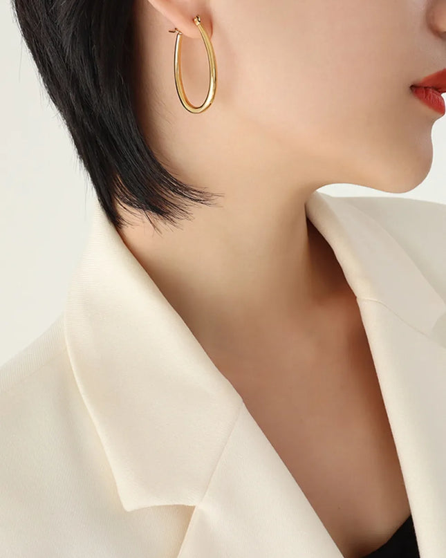 18K Gold-Plated Titanium Steel Earrings 