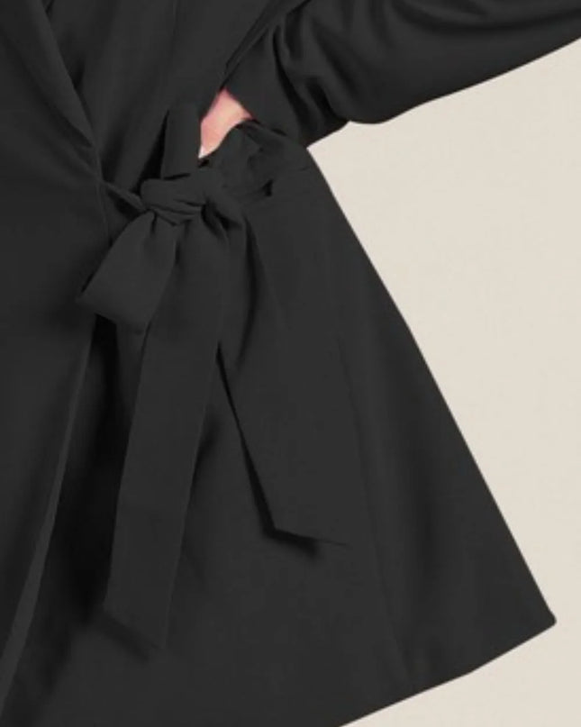 BiBi Wrap Tie Detailed Long Blazer