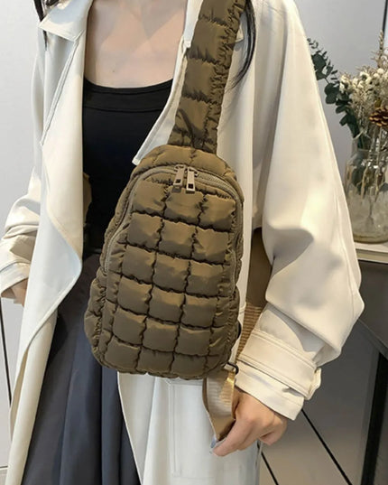 Quilted Nylon Crossbody Bag