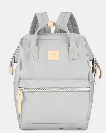 Himawari Water Resistant Canvas Backpack Bag with Side Pockets Light Gray One Size