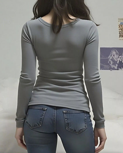 Long Sleeve T-Shirt with Lace Detail