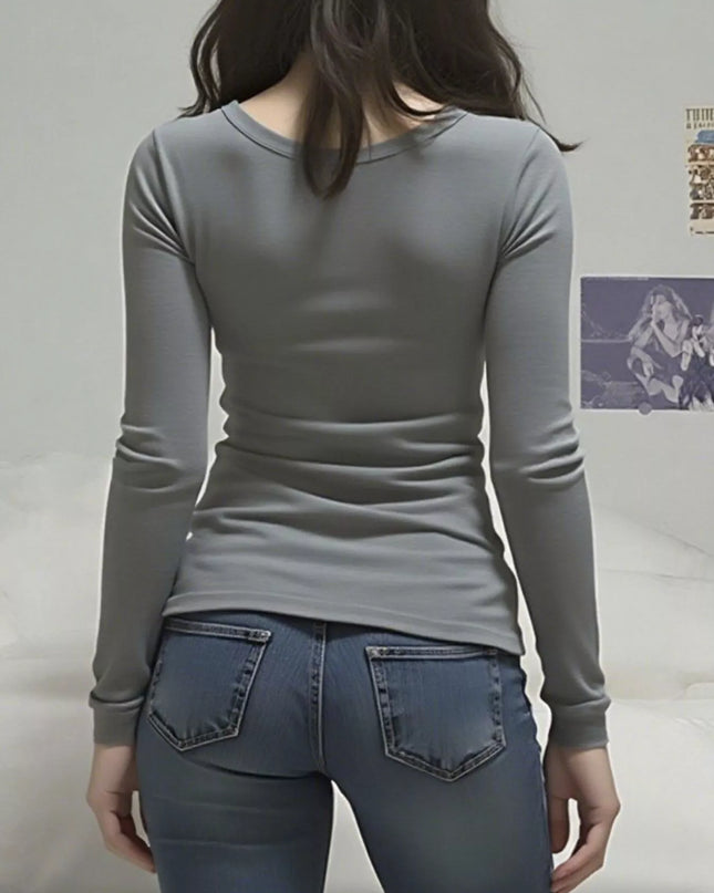 Long Sleeve T-Shirt with Lace Detail