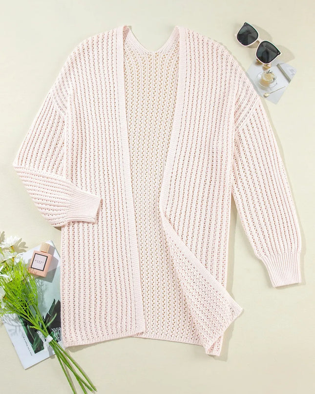 Open Front Long Sleeve Cardigan