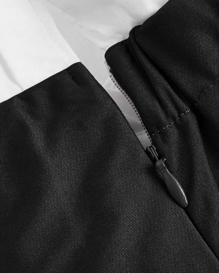 Contrast Pleated Mini Skirt