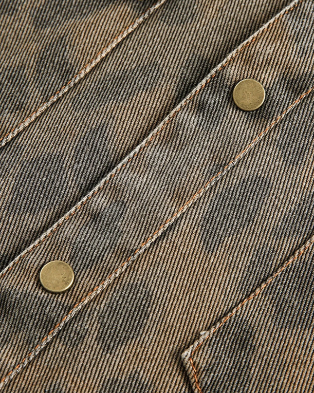 Men's Leopard Button Up Long Sleeve Jacket